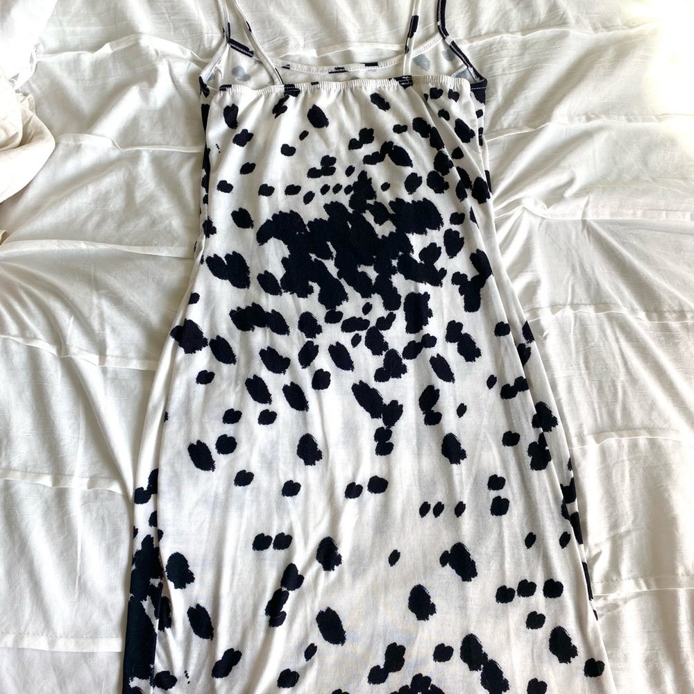 tight body con cow print dress